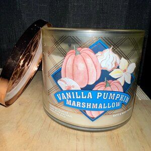 Vanilla Pumpkin Marshmallow Bath & Body Works 3-Wick Candle *SEE DESCRIPTION*